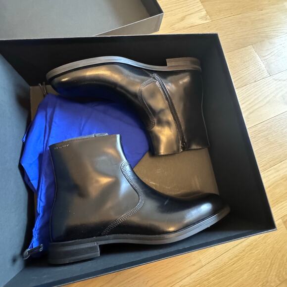 Stuart Weitzman Leather Angel Leather Zip Ankle Boots SJ201 Black Size 10M NWB main image 9